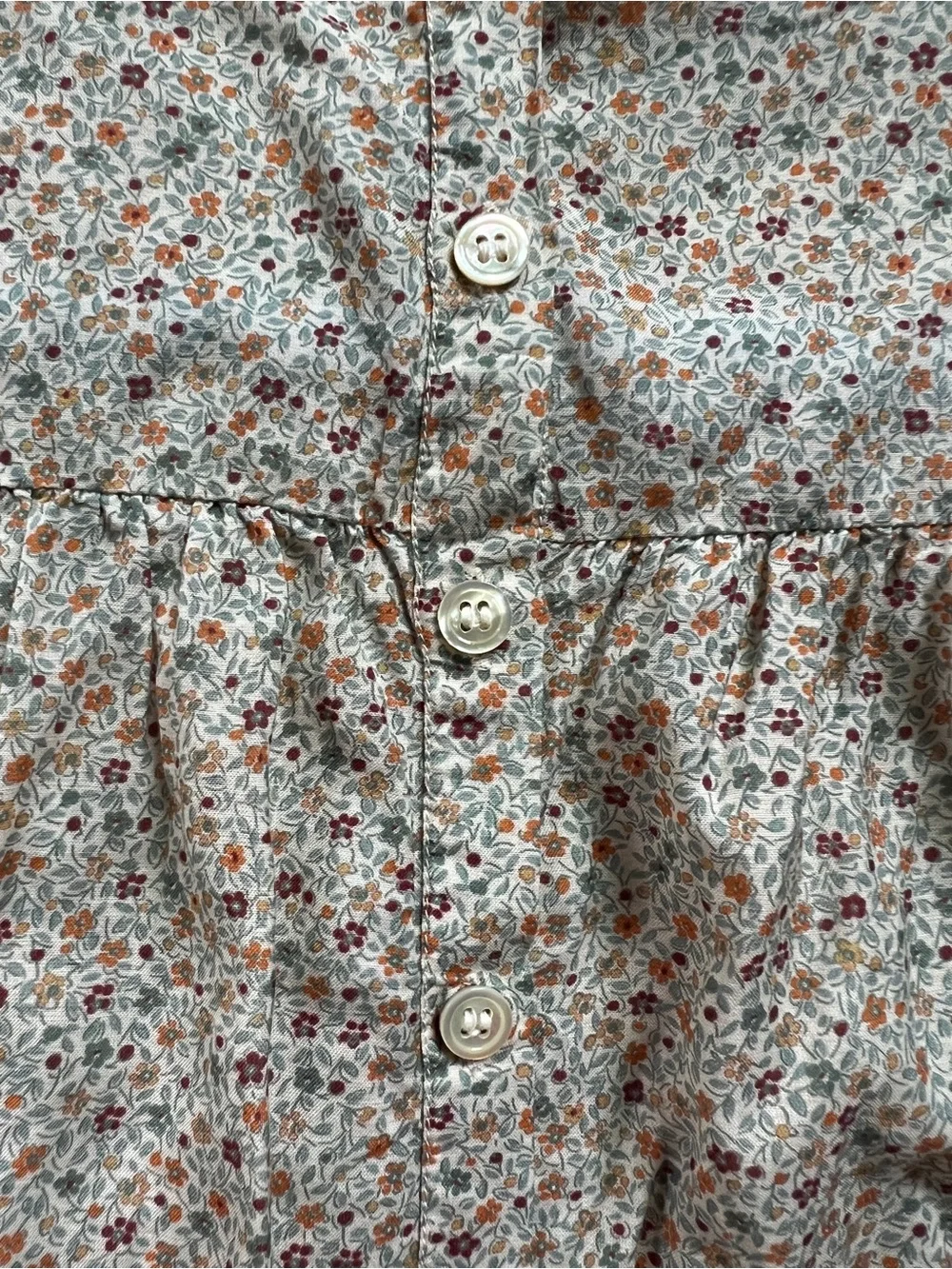 Doen Floral Puff-Sleeve Cotton Blouse